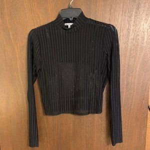 Long sleeve sparkly/see through shirt